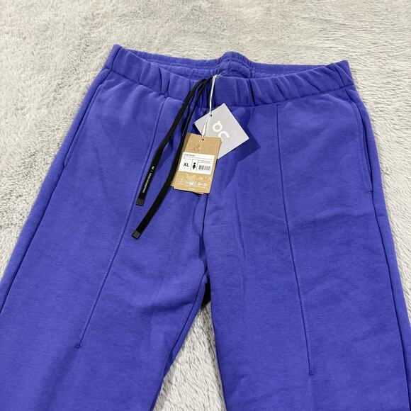 On Cloud Running Club Pants Womens XL Purple Organic Cotton Joggers Swiss - Picture 1 of 13